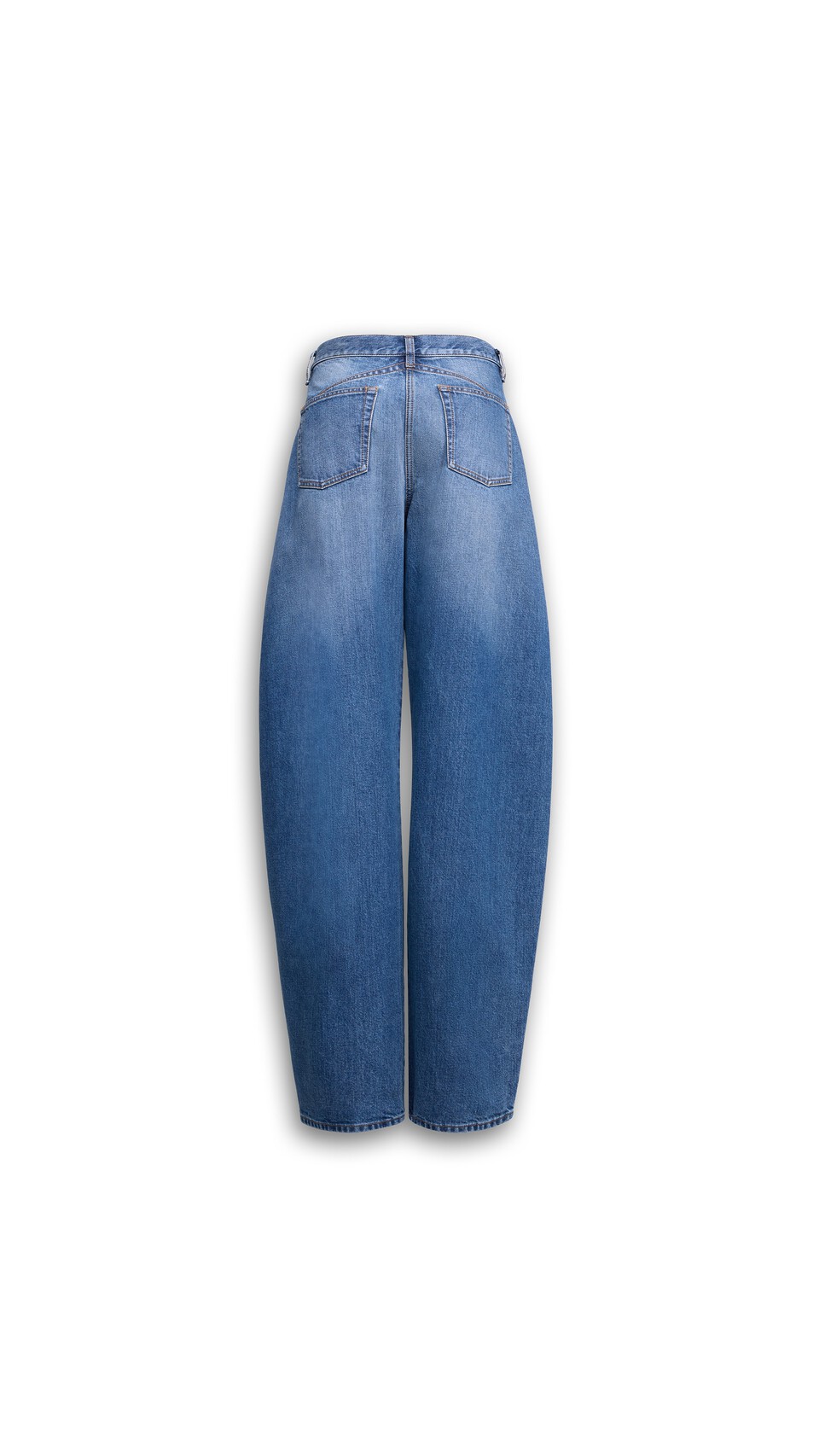 ALA&Iuml;A LOW WAIST ROUND JEANS MINERAL BLUE - View 2