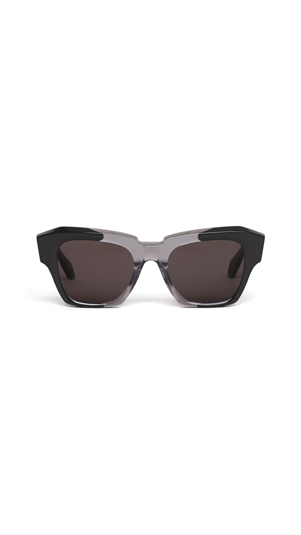 ALA&Iuml;A MELTED SQUARE SUNGLASSES BLACK/GREY