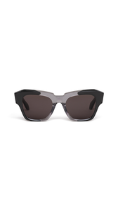 BLACK/GREY - ALA&Iuml;A MELTED SQUARE SUNGLASSES