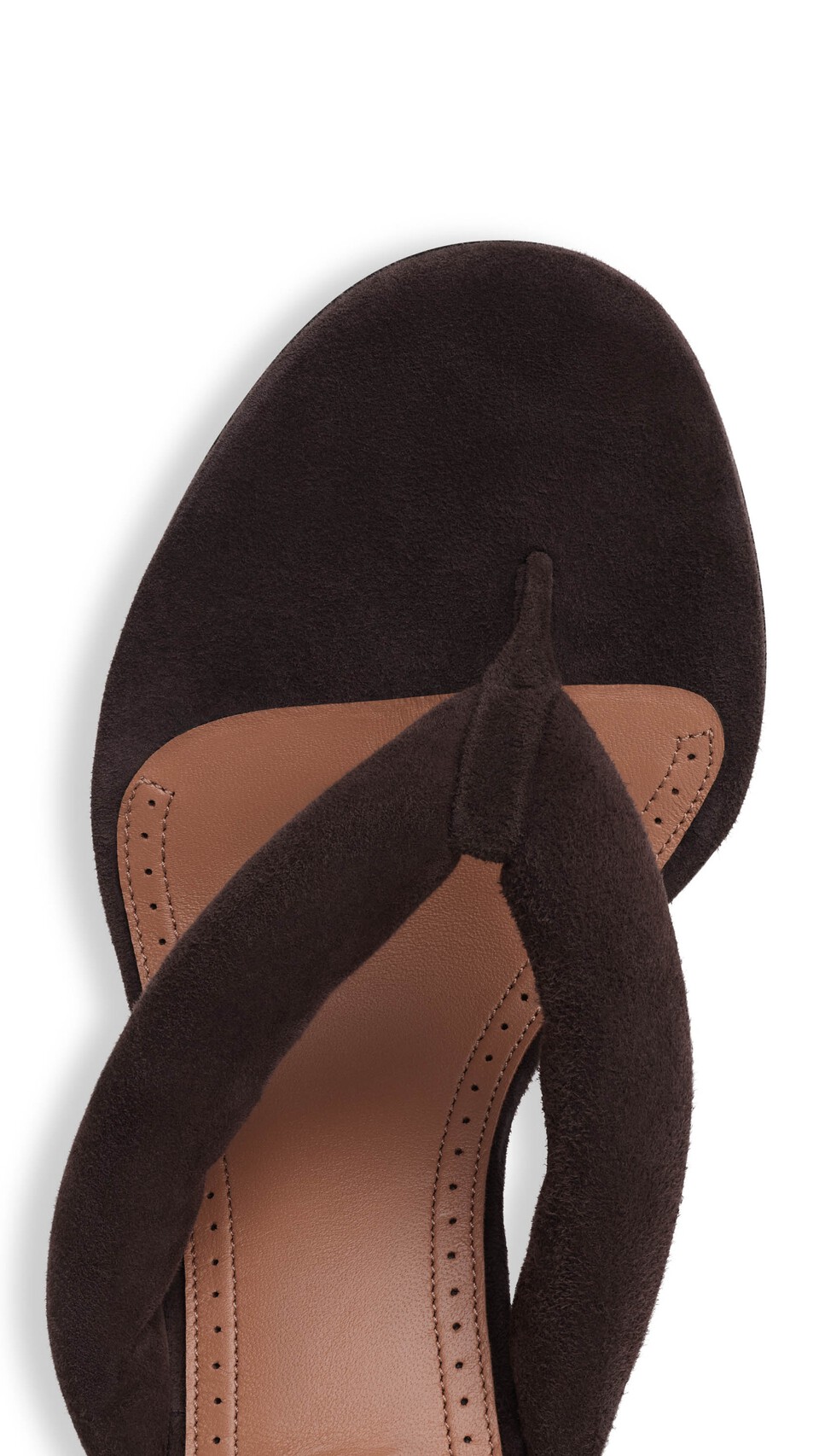 ALA&Iuml;A HEEL THONG MULES IN SUEDE  - View 4