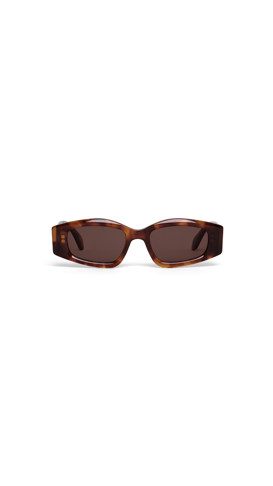 ALA&Iuml;A OVAL SUNGLASSES DARK HAVANA