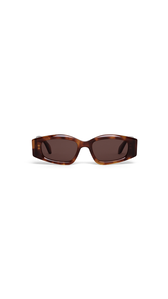 DARK HAVANA - ALA&Iuml;A OVAL SUNGLASSES