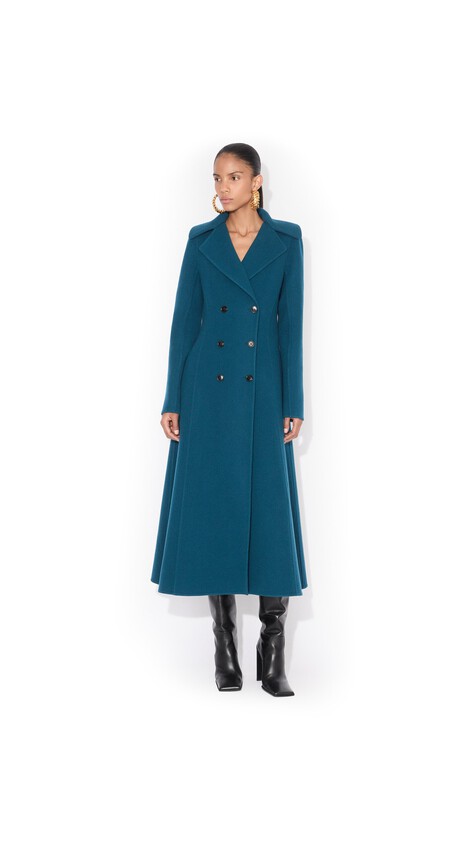 CINCHED WOOL COAT