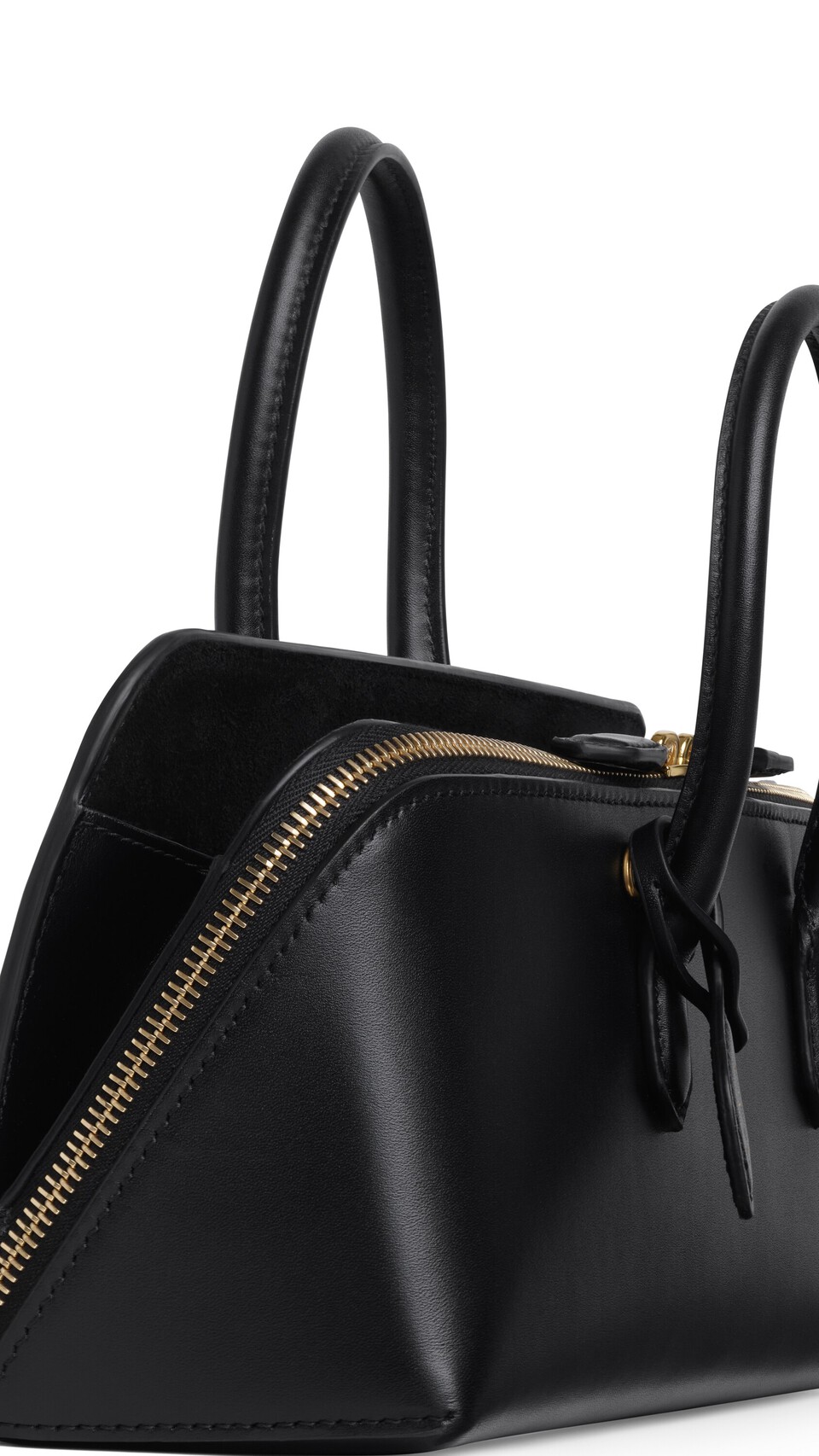 ALA&Iuml;A DELTA SMALL BAG IN BOX CALFSKIN BLACK - View 3