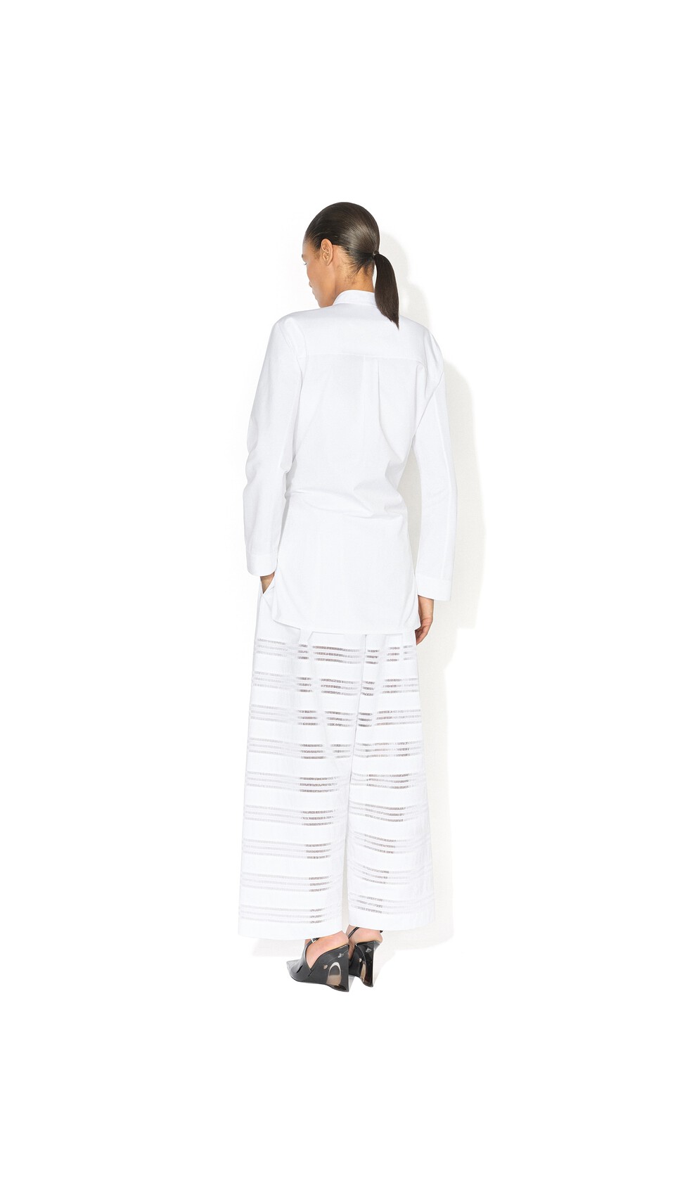 ALA&Iuml;A POPLIN SHIRT SET WHITE - View 3