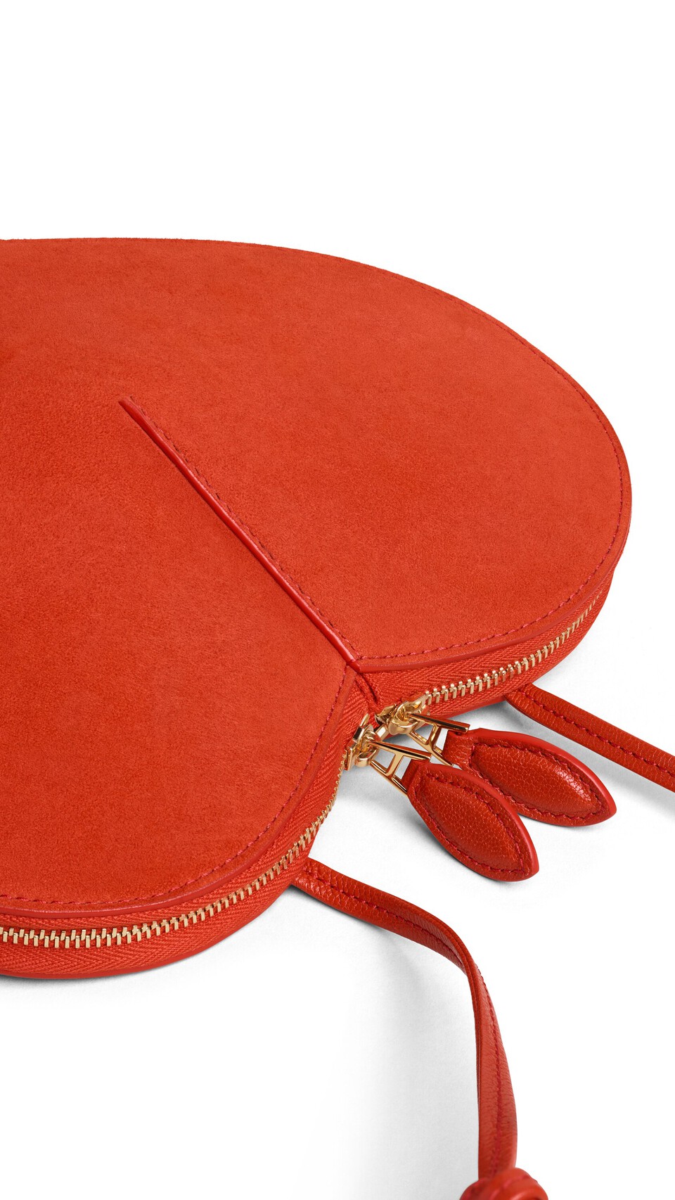 ALA&Iuml;A LE C&OElig;UR BI-MATERIAL BAG IN LEATHER BURNT ORANGE - View 3