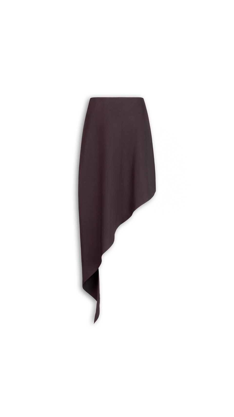 ALA&Iuml;A POPLIN POINTED SKIRT EGGPLANT