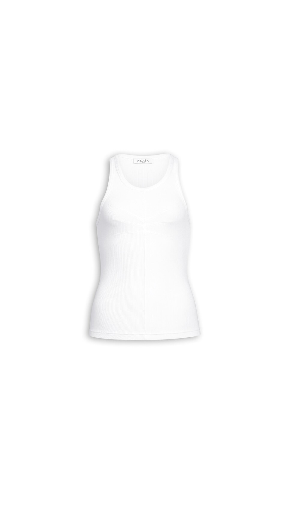 ALA&Iuml;A DARTS COTTON TANK TOP WHITE