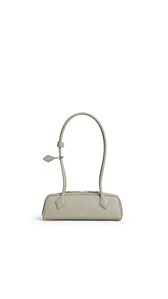 BEIGE GREY - ALA&Iuml;A LE TECKEL SMALL BAG IN LEATHER