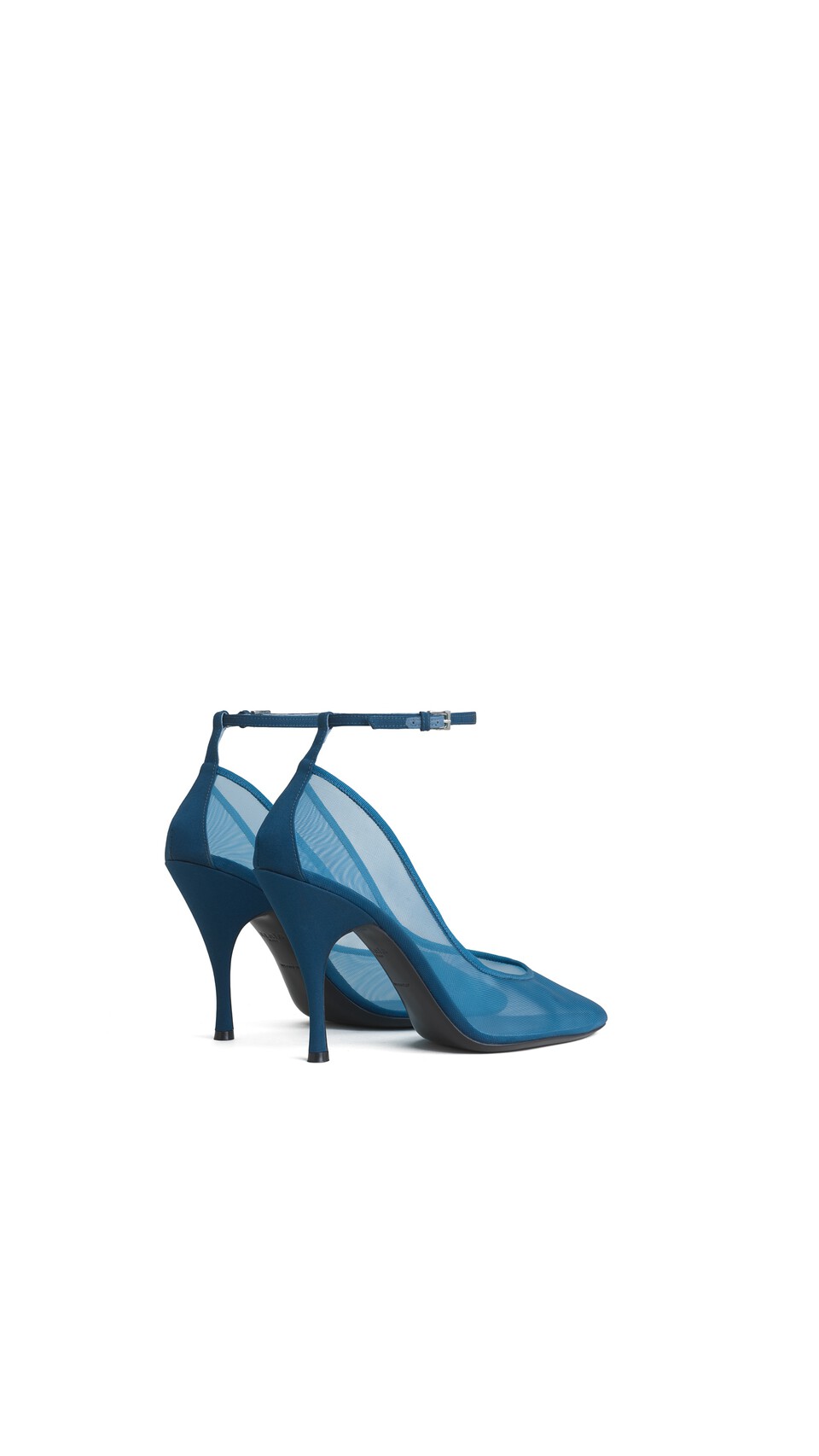 ALA&Iuml;A STRAPPY PUMPS IN MESH FADED BLUE - View 3