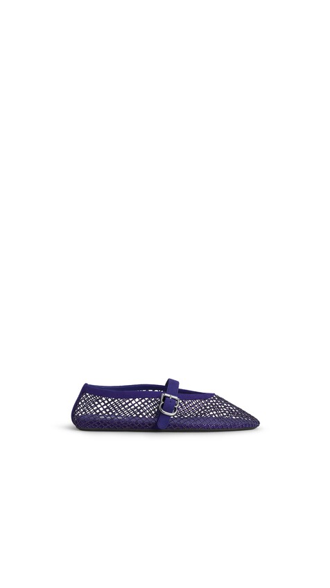 ALA&Iuml;A BALLET FLATS IN STRASS FISHNET IRIS
