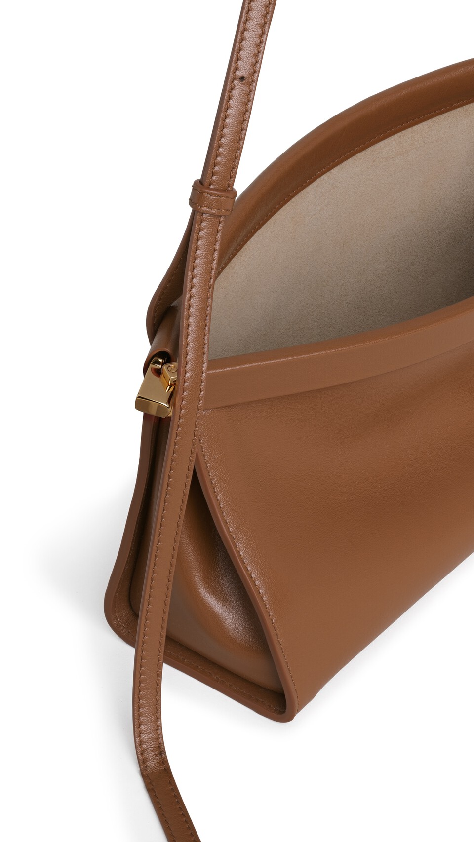ALA&Iuml;A LE CLICK EAST WEST MEDIUM BAG IN CALFSKIN AMBER - View 3