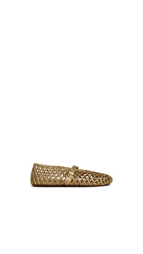 ALA&Iuml;A LA BALLERINE BRAIDED GOLD