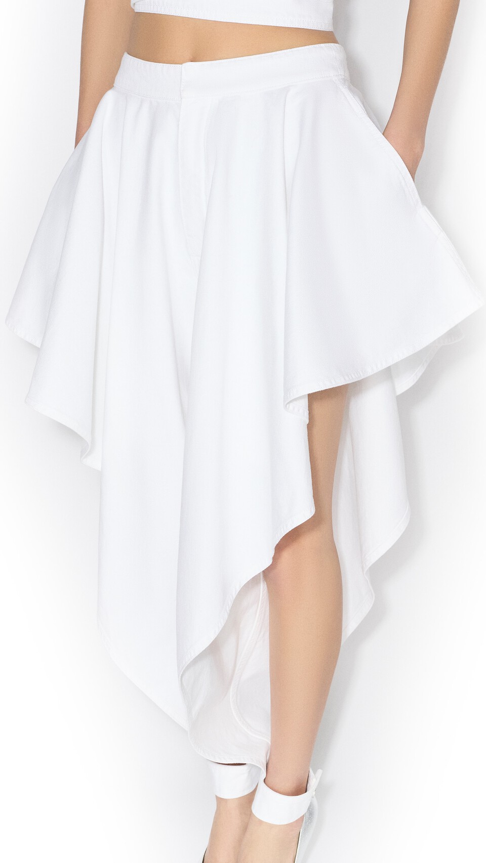 ALA&Iuml;A PANELLED WHITE JEANS WHITE - View 4