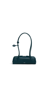 PEACOCK BLUE - ALA&Iuml;A LE TECKEL SMALL BAG IN LEATHER