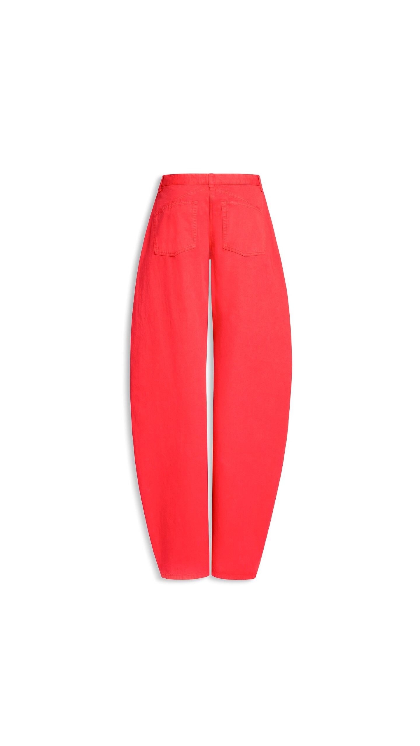 ALA&Iuml;A ROUND DENIM PANTS VERMILION RED - View 4