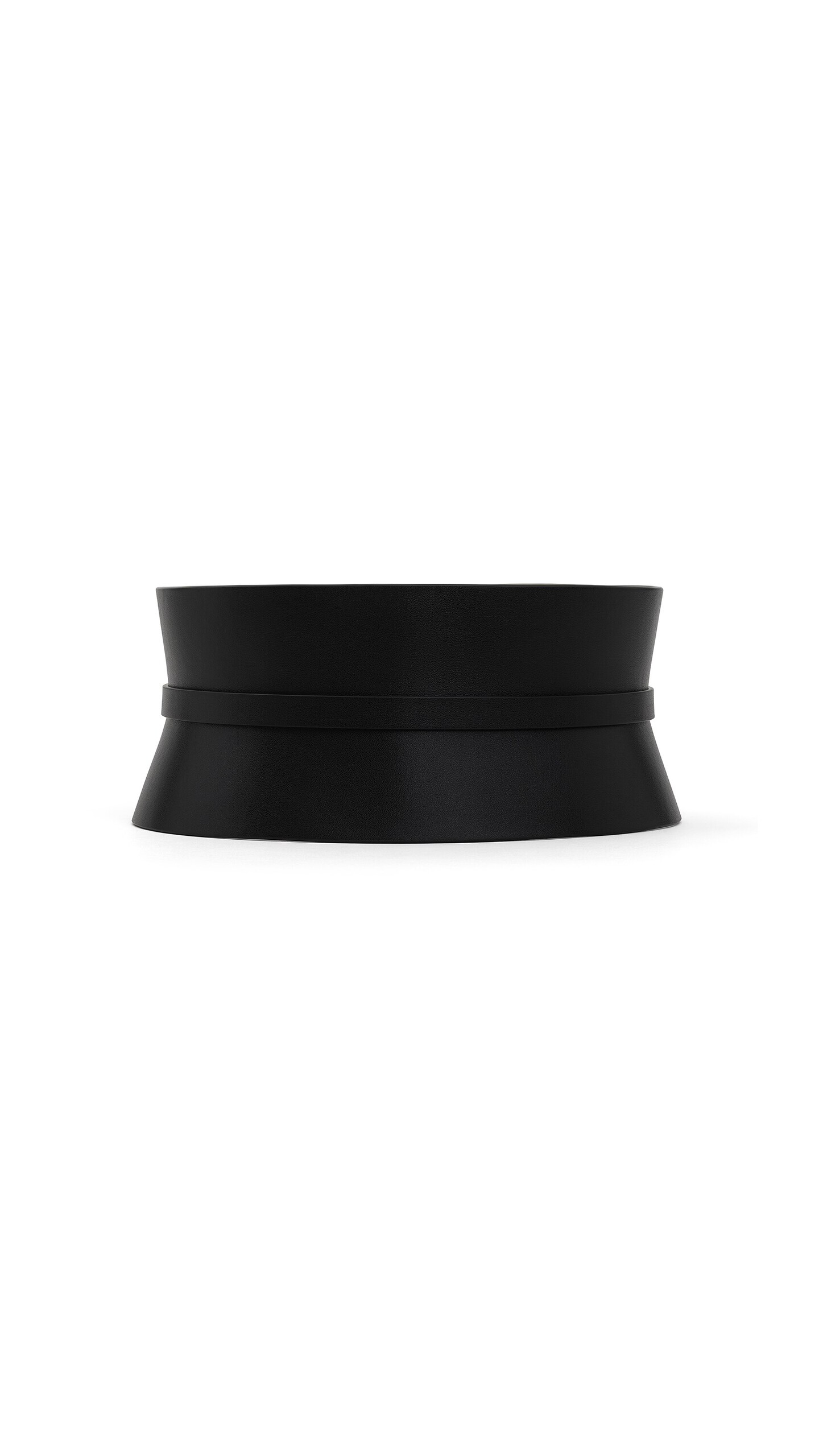 ALA&Iuml;A DOUBLE BUSTIER BELT IN CALFSKIN BLACK - View 2