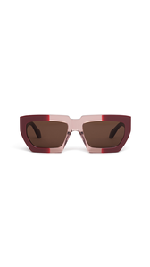 BORDEAUX - ALA&Iuml;A MELTED RECTANGULAR SUNGLASSES