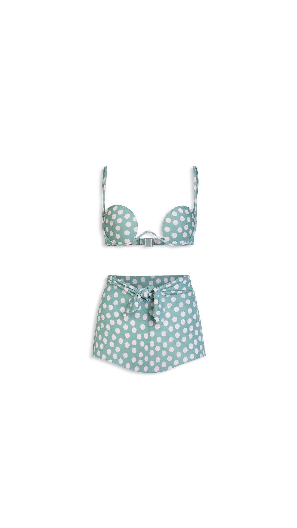 ALA&Iuml;A POLKA DOT BIKINI SET GREEN