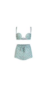 GREEN - ALA&Iuml;A POLKA DOT BIKINI SET