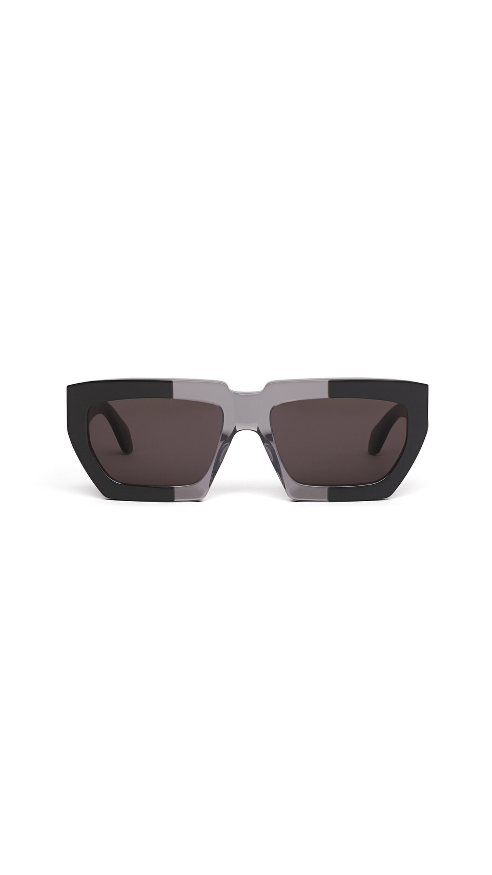 ALA&Iuml;A MELTED RECTANGULAR SUNGLASSES BLACK/GREY