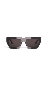 BLACK/GREY - ALA&Iuml;A MELTED RECTANGULAR SUNGLASSES