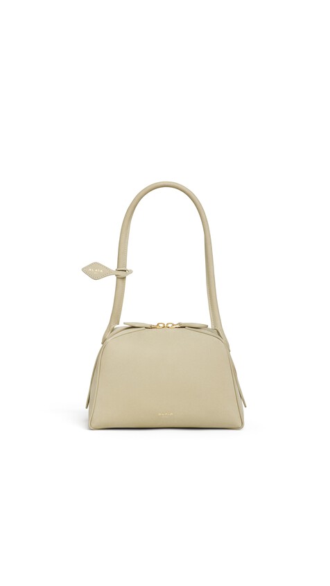 ALA&Iuml;A LE BOULEDOGUE SMALL BAG IN NUBUCK ALMOND GREEN