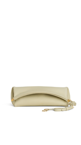 ALMOND GREEN - ALA&Iuml;A LE CLICK CLUTCH 42 IN NUBUCK