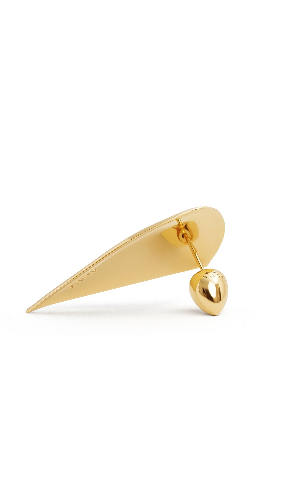 ALA&Iuml;A DEMI-C&OElig;UR EARRINGS YELLOW GOLD METALS - View 4