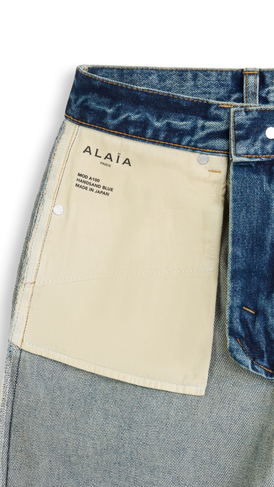 ALA&Iuml;A STRAIGHT DENIM JEANS LIGHT BLUE - View 3