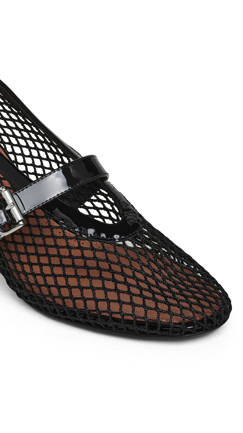 ALA&Iuml;A MARY JANES 55 IN FISHNET  BLACK - View 4
