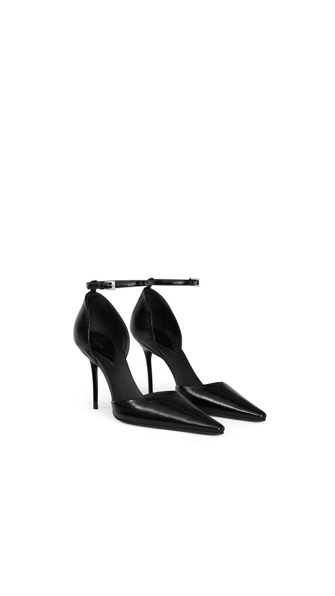 ALA&Iuml;A DROP PUMPS IN LEATHER BLACK - View 2