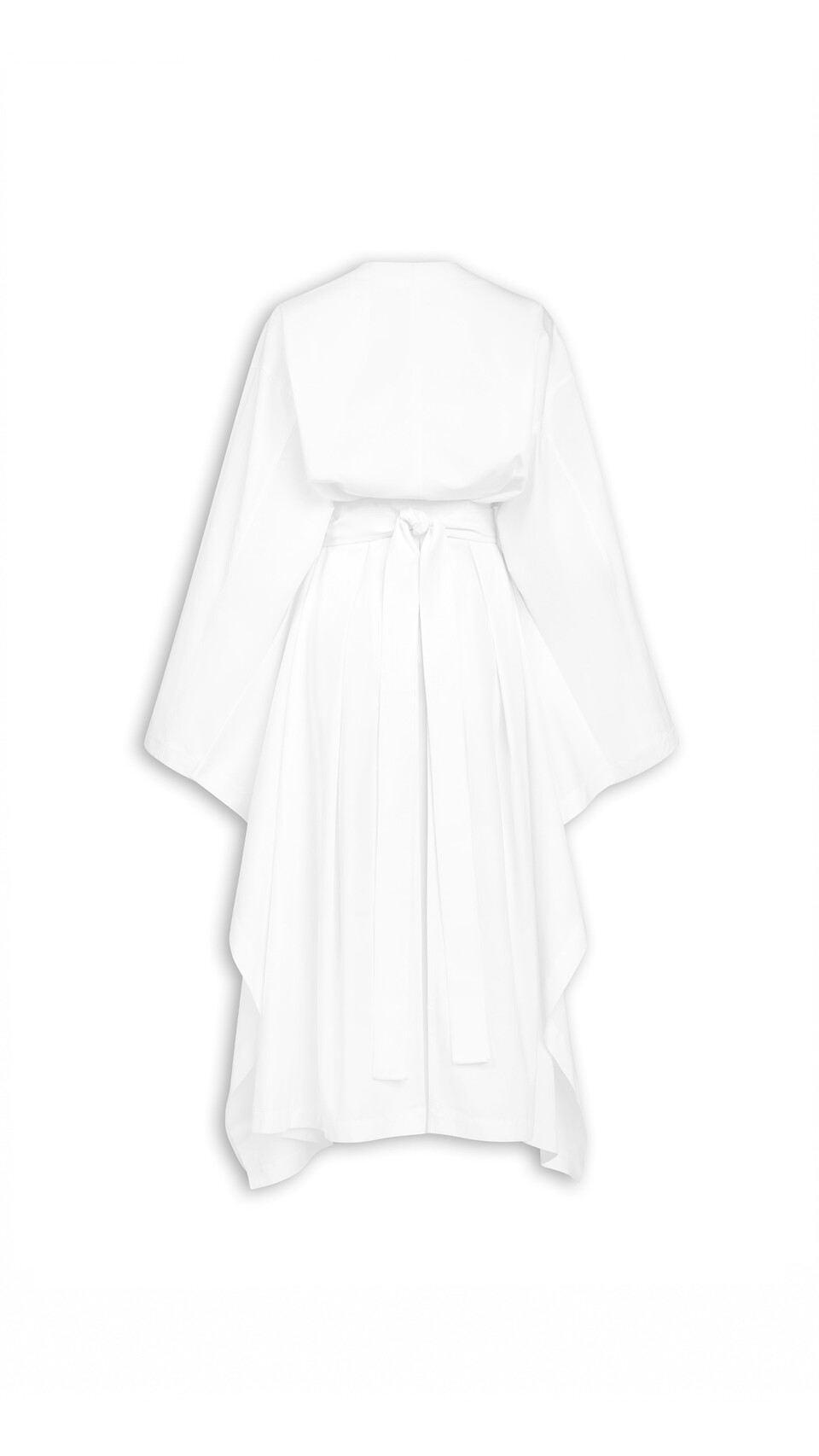 ALA&Iuml;A POPLIN TRENCH DRESS WHITE - View 5