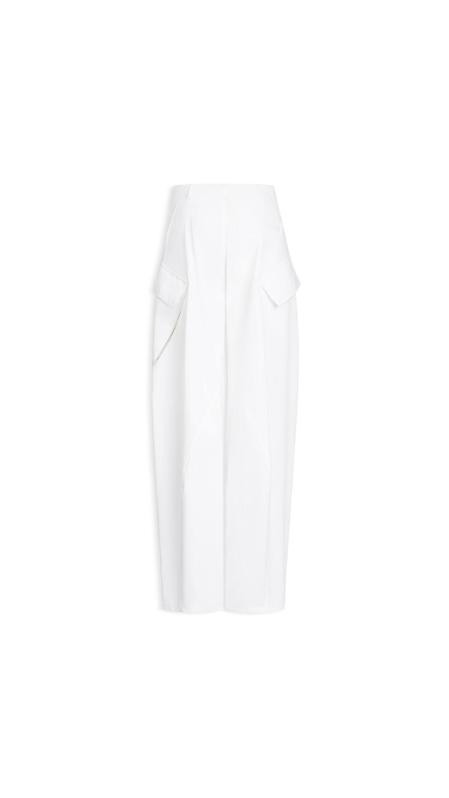 ALA&Iuml;A POPLIN CARGO PANTS WHITE - View 5