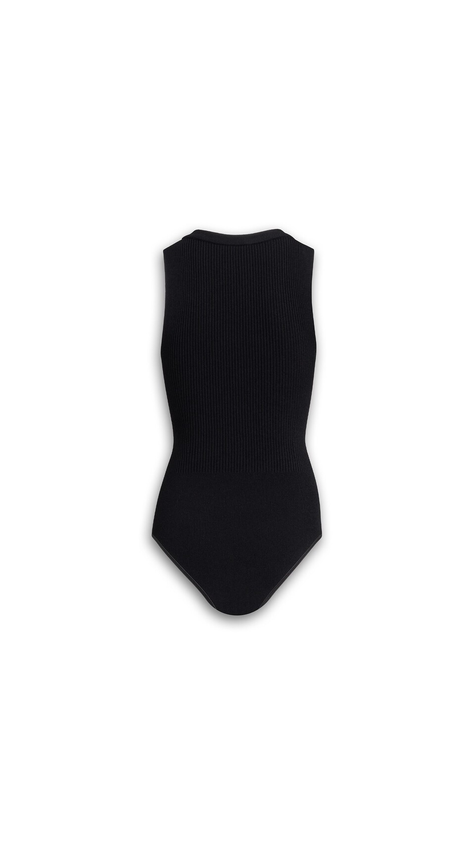 ALA&Iuml;A SLEEVELESS RIBBED KNIT BODYSUIT BLACK - View 2