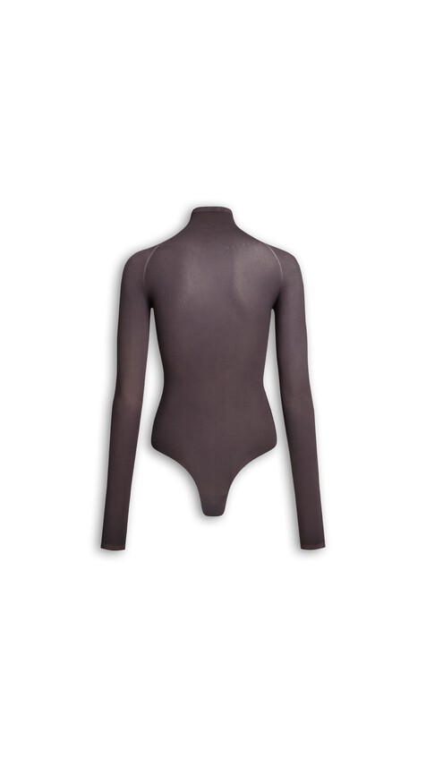 HIGH NECK SECOND-SKIN KNIT BODYSUIT