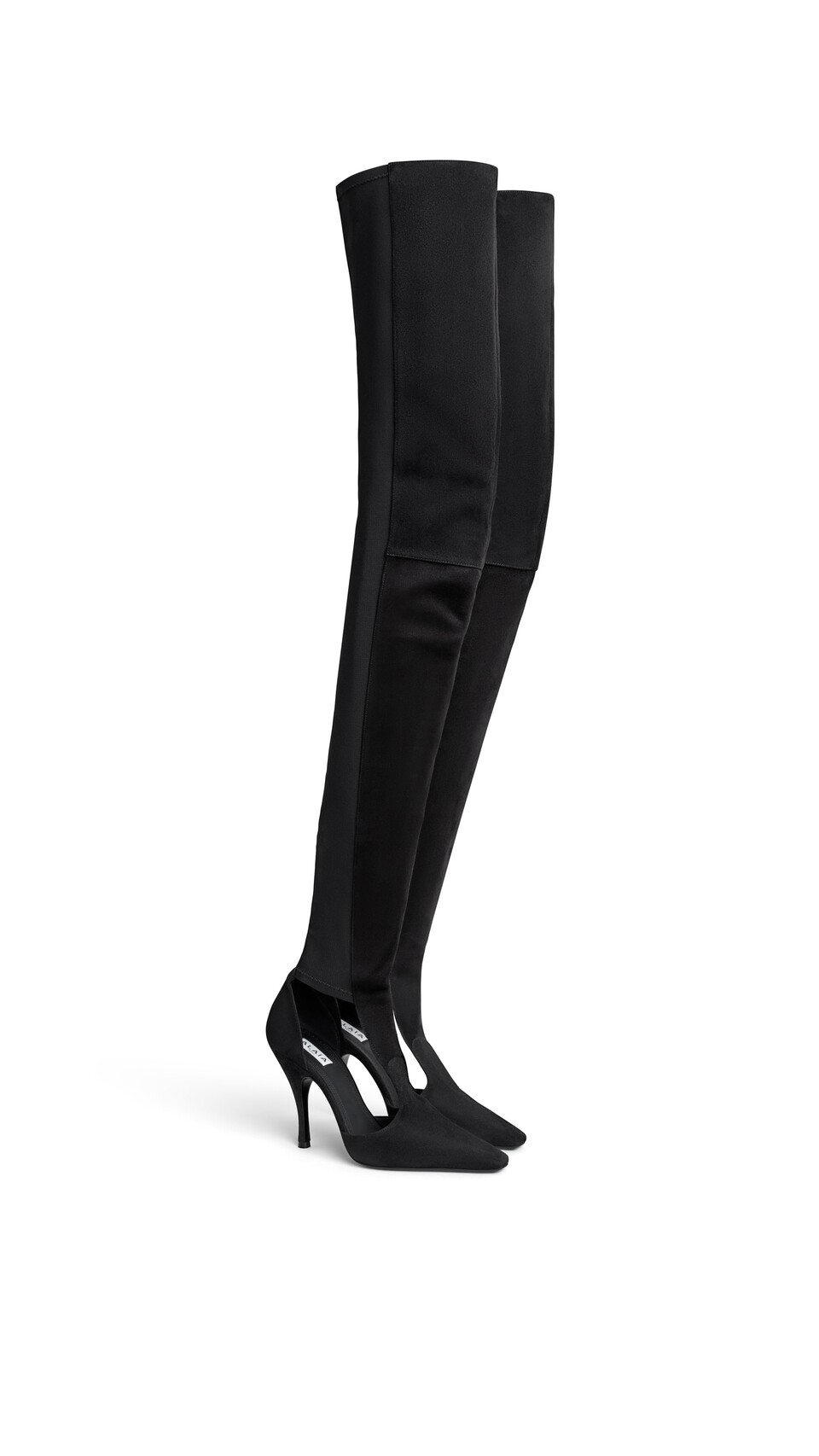 ALA&Iuml;A CUT OUT HIGH BOOTS IN SUEDE BLACK - View 2