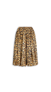 DARK/CARAMEL - ALA&Iuml;A TAFFETA A-LINE SKIRT