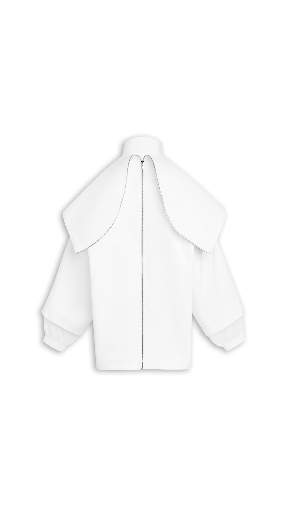 ALA&Iuml;A LAYERED COTTON PARKA WHITE - View 5