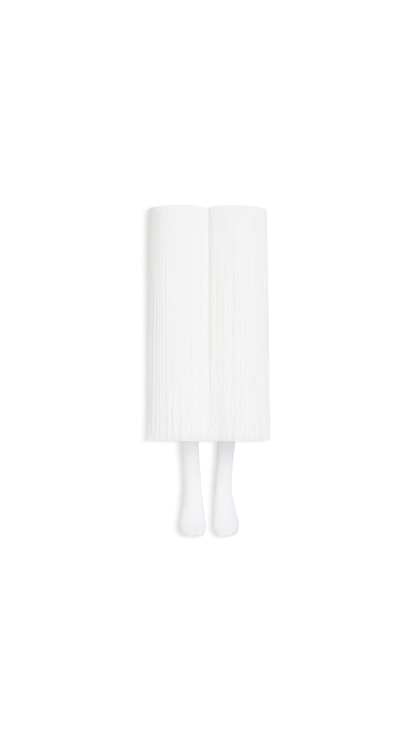 ALA&Iuml;A HIGH FRINGED SOCKS NATURAL WHITE