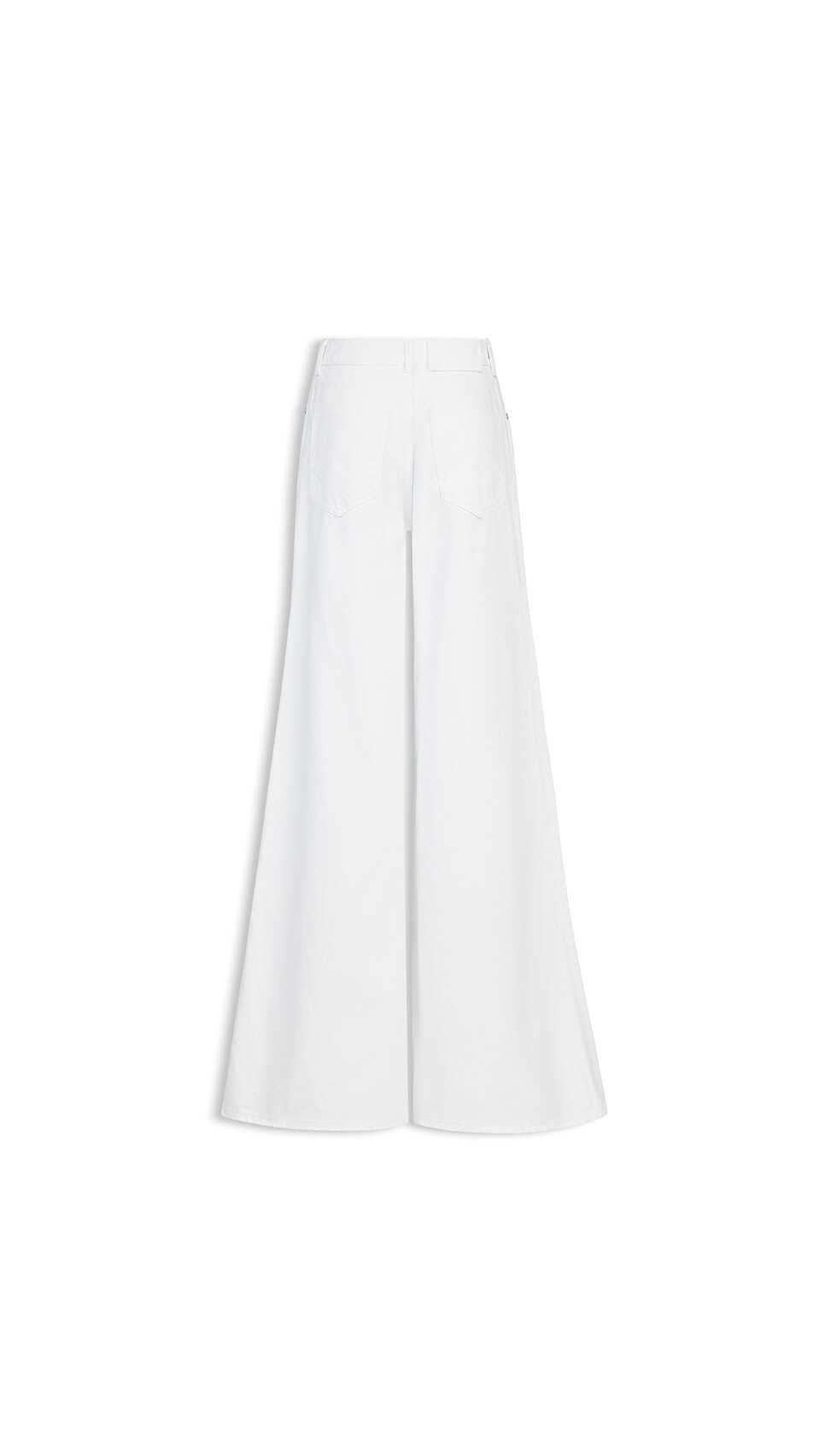 ALA&Iuml;A PALAZZO DENIM PANTS WHITE - View 2