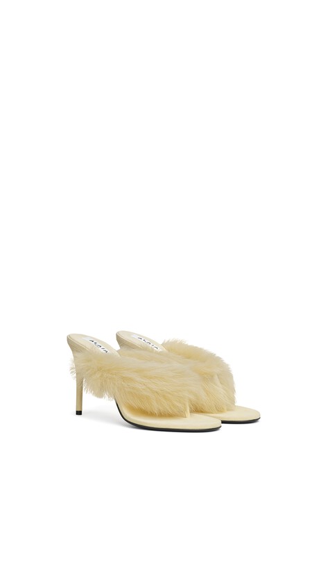HEEL THONG MULES IN LAMBSKIN