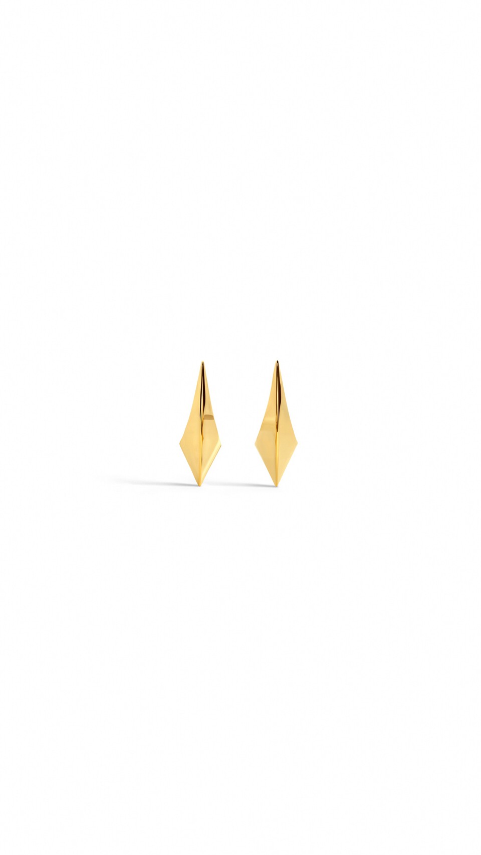 ALA&Iuml;A SMALL EDGE EARRINGS YELLOW GOLD METALS - View 4