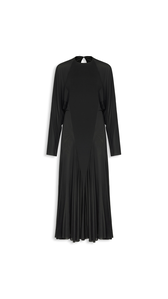 BLACK - ALA&Iuml;A FLUID JERSEY DRESS