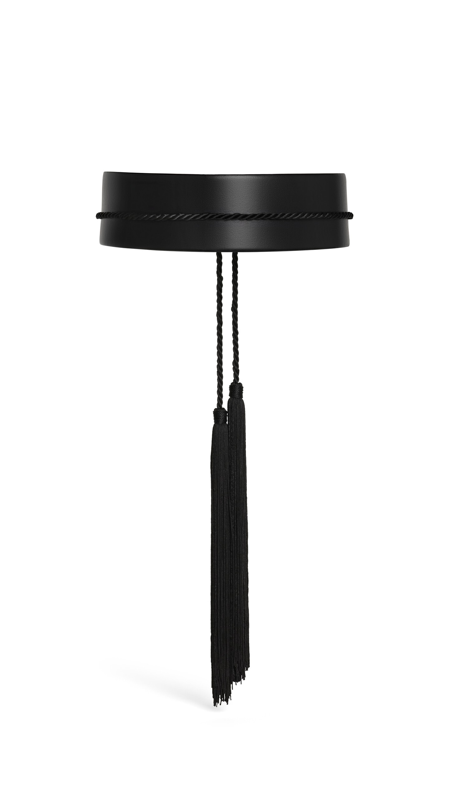 ALA&Iuml;A TASSEL BUSTIER BELT IN CALFSKIN BLACK - View 3