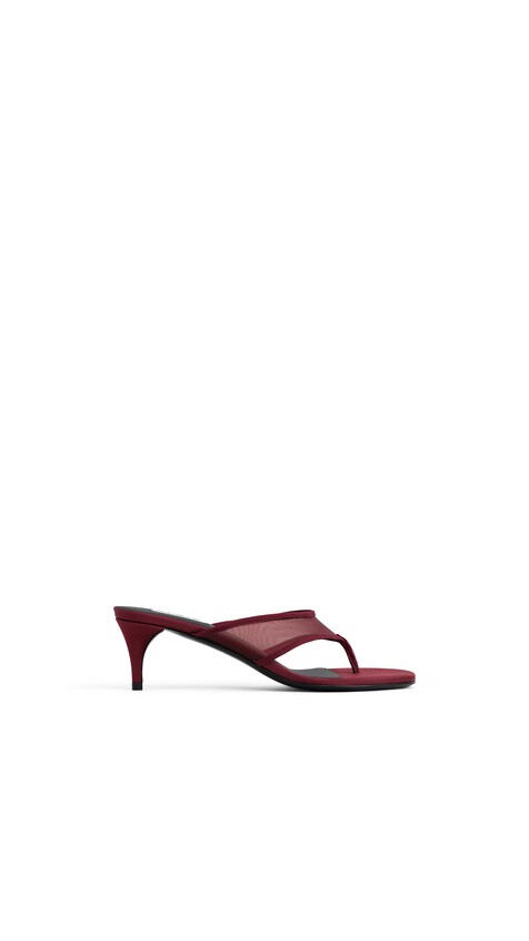ALA&Iuml;A MULES TONG IN MESH BORDEAUX