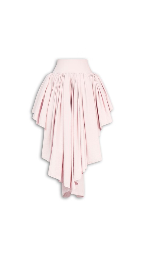 ALA&Iuml;A NYLON MAXI PETTICOAT PINK