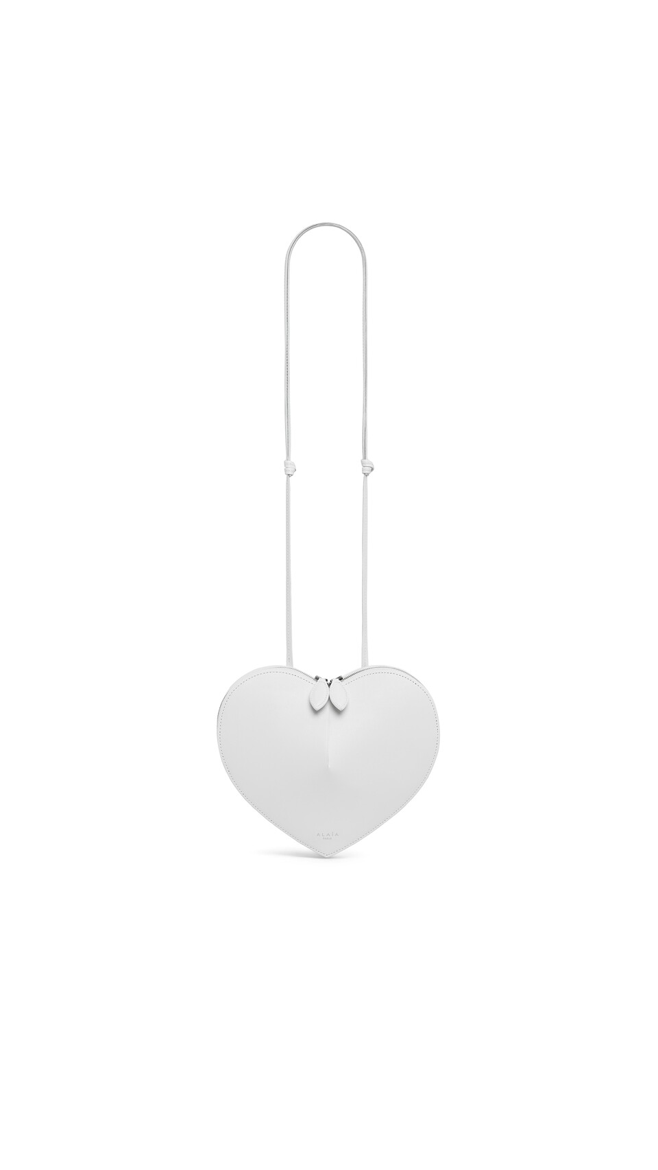 ALA&Iuml;A LE C&OElig;UR BAG IN CALFSKIN OPTICAL WHITE