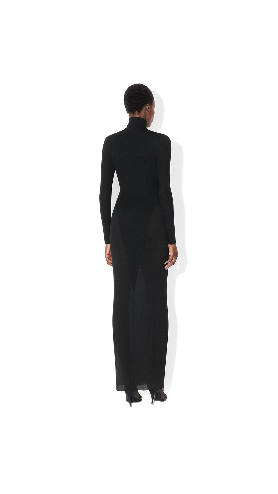 ALA&Iuml;A BODYKLEID AUS JERSEY ALAIA SCHWARZ - View 3