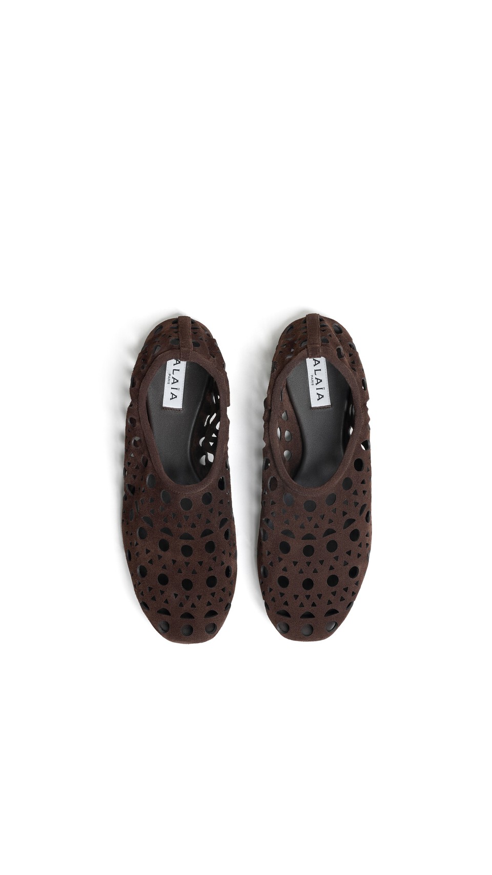 ALA&Iuml;A SLIPPERS VIENNE IN VELVET CALFSKIN CHOCOLATE - View 4